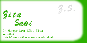 zita sapi business card